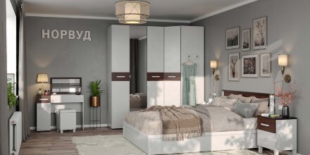 Шкаф для одежды и белья Норвуд 555  