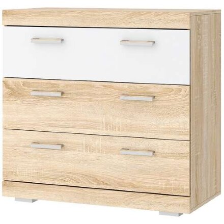 Комод КС-900 Соната, Сонома/Белый глянец  