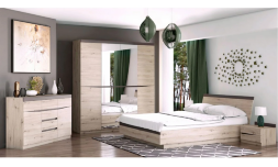 Шкаф 4-х дверный ШР-4 (без зеркал) Тиана, Дуб Бонифаций/Вольфрам